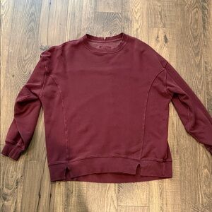 aerie Maroon Tunic Style Sweatshirt